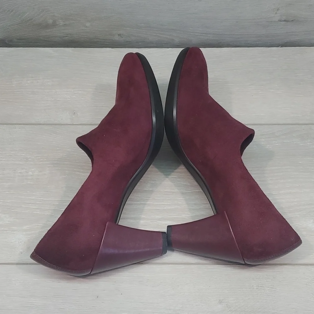 NEW Ecco Womens Suede Danish Design Heels shoes sz 37 US 6-6.5